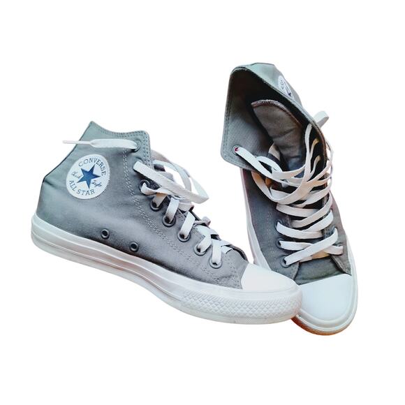 Converse Chuck Taylor II - Grey Lunarlon High Top Retro - Size 7 - 150147C - Picture 6 of 7